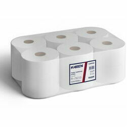 * Tualetes papīrs 2 kārtas balts, bez iespieduma, 150m (12/660) (LV)