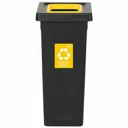 Atkritumu kaste 53L FIT BIN BLACK dzeltena plastmasai