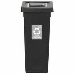 Atkritumu kaste 53L FIT BIN BLACK pelēka sadzīves atkritumiem