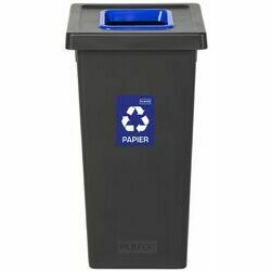 Waste bin 75L FIT BIN BLACK blue for paper